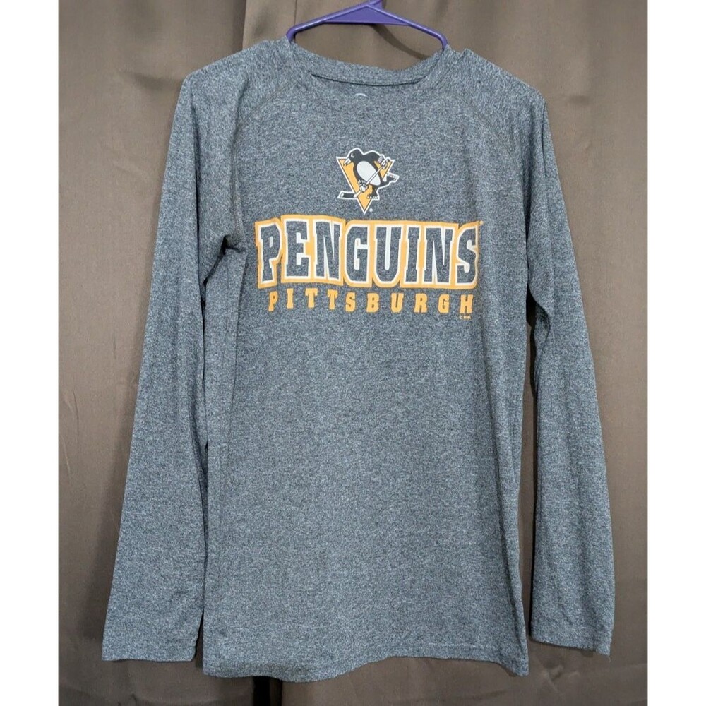 Pittsburgh Penguins Long Sleeve Shirt Size Small Official NHL Sportswear Hockey